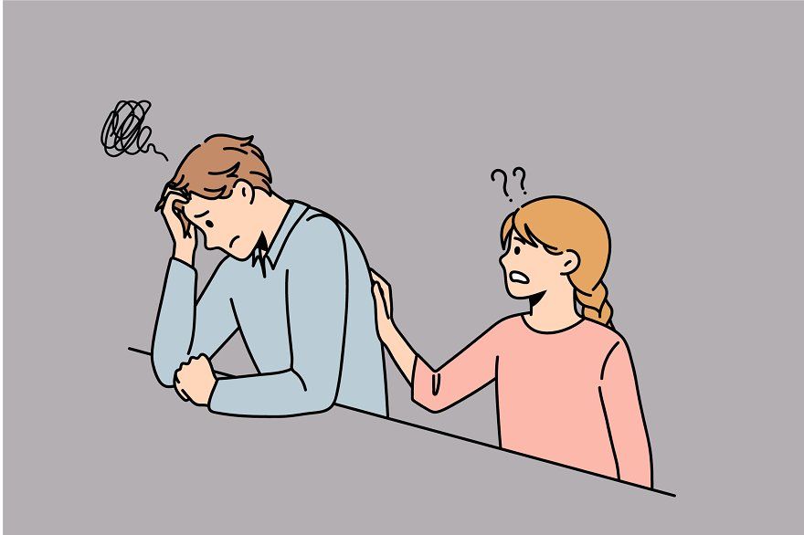 Empathy and helping hand concept